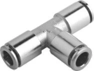 Pe Copper Nickel Plated Union Tee Fitting Push In Connector